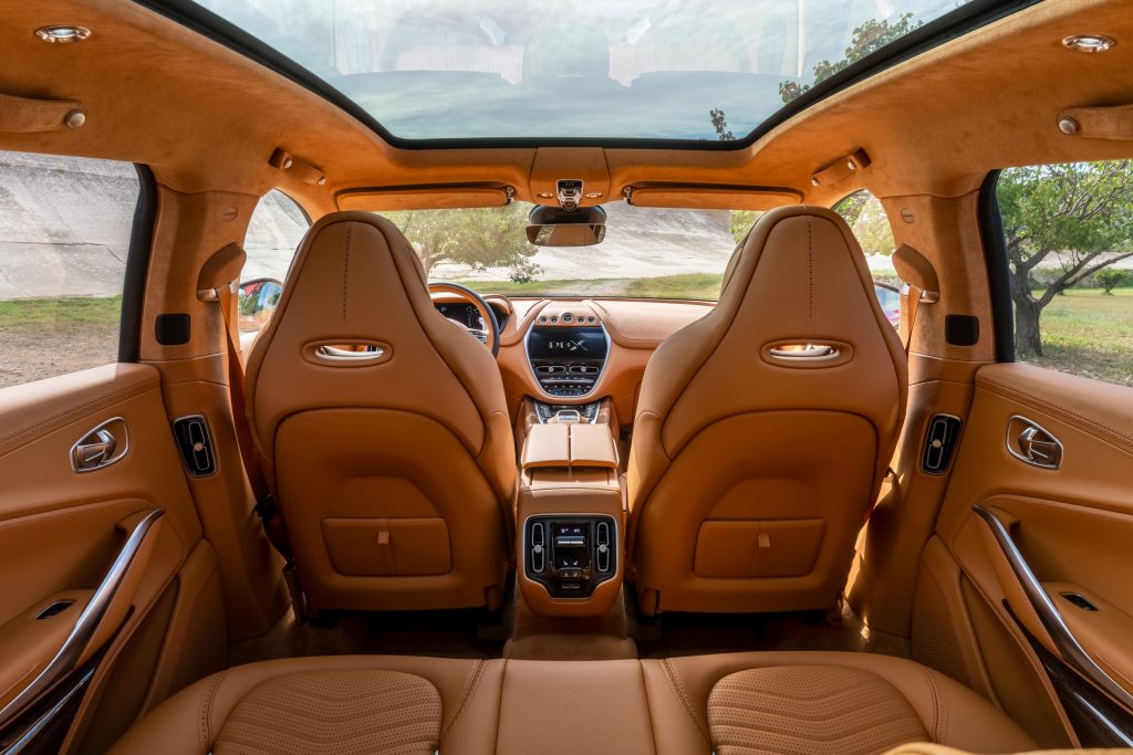 Interior view of Aston Martin DBX