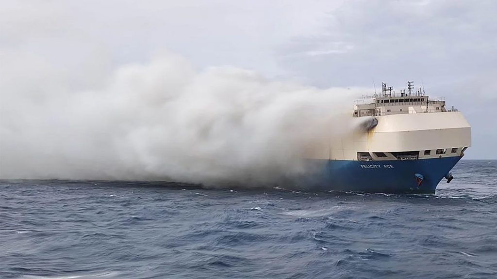 Felicity Ace Ship that sunk with Lamborghini Aventadors