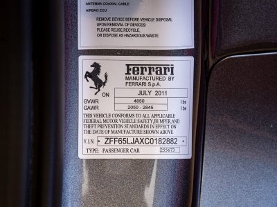 2012 Ferrari California Base