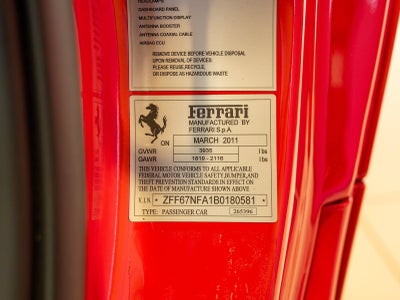 2011 Ferrari 458 Italia Base