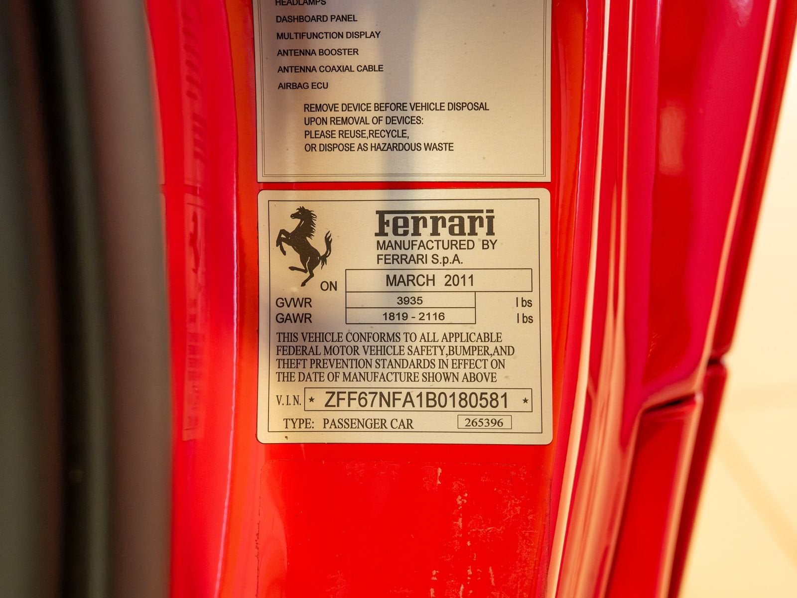 2011 Ferrari 458 Italia Base