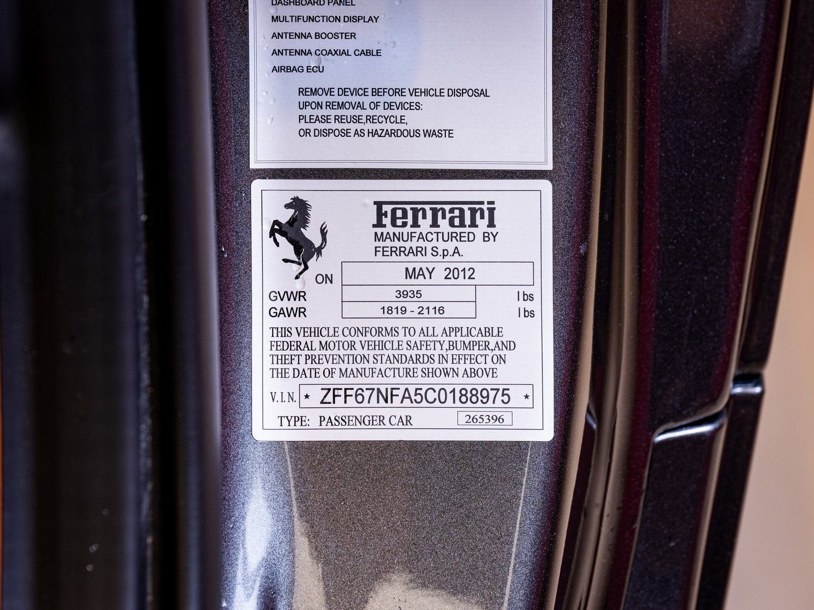 2012 Ferrari 458 Italia Base