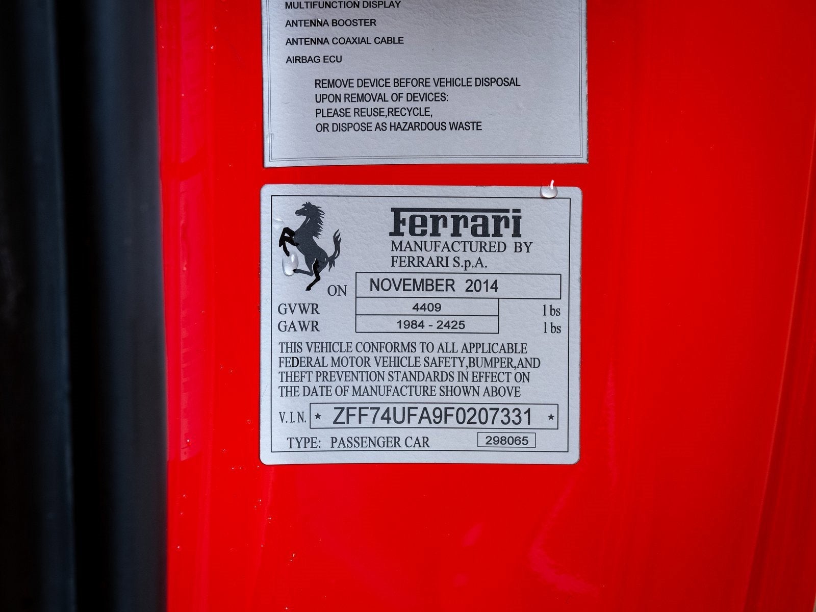 2015 Ferrari F12berlinetta Berlinetta