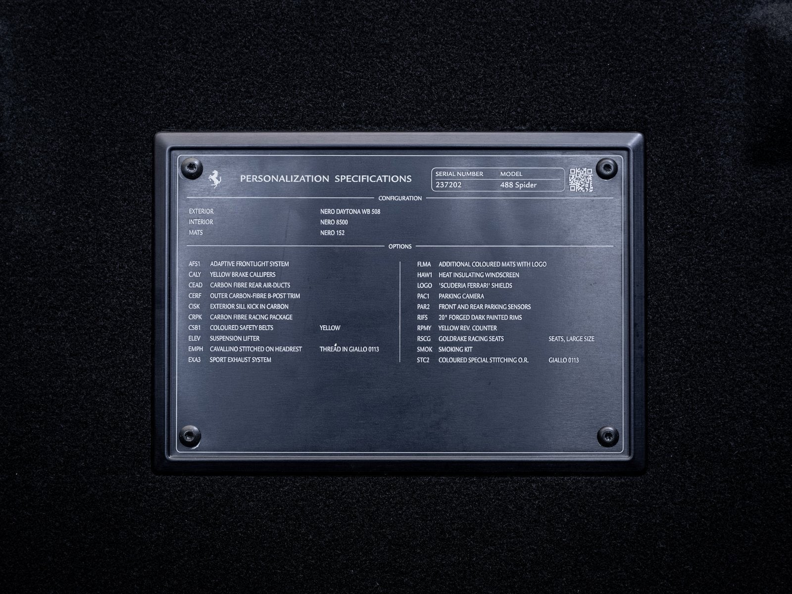 2018 Ferrari 488 Spider Base