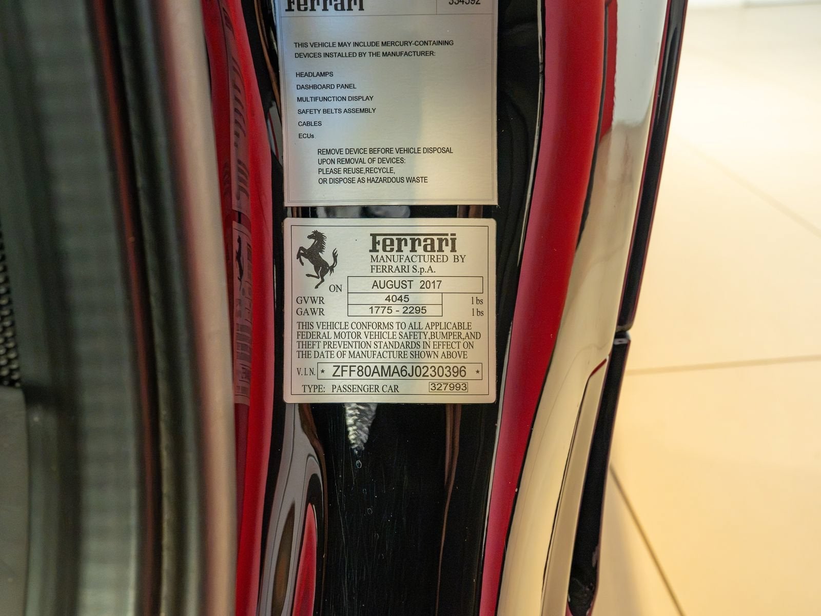 2018 Ferrari 488 Spider Base