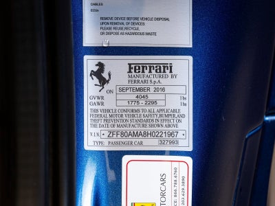 2017 Ferrari 488 Spider Base