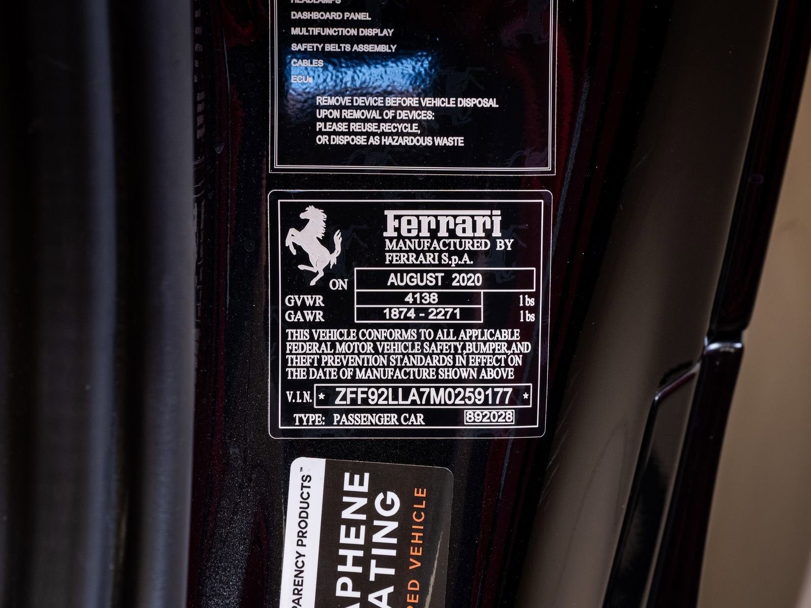 2021 Ferrari F8 Tributo Base