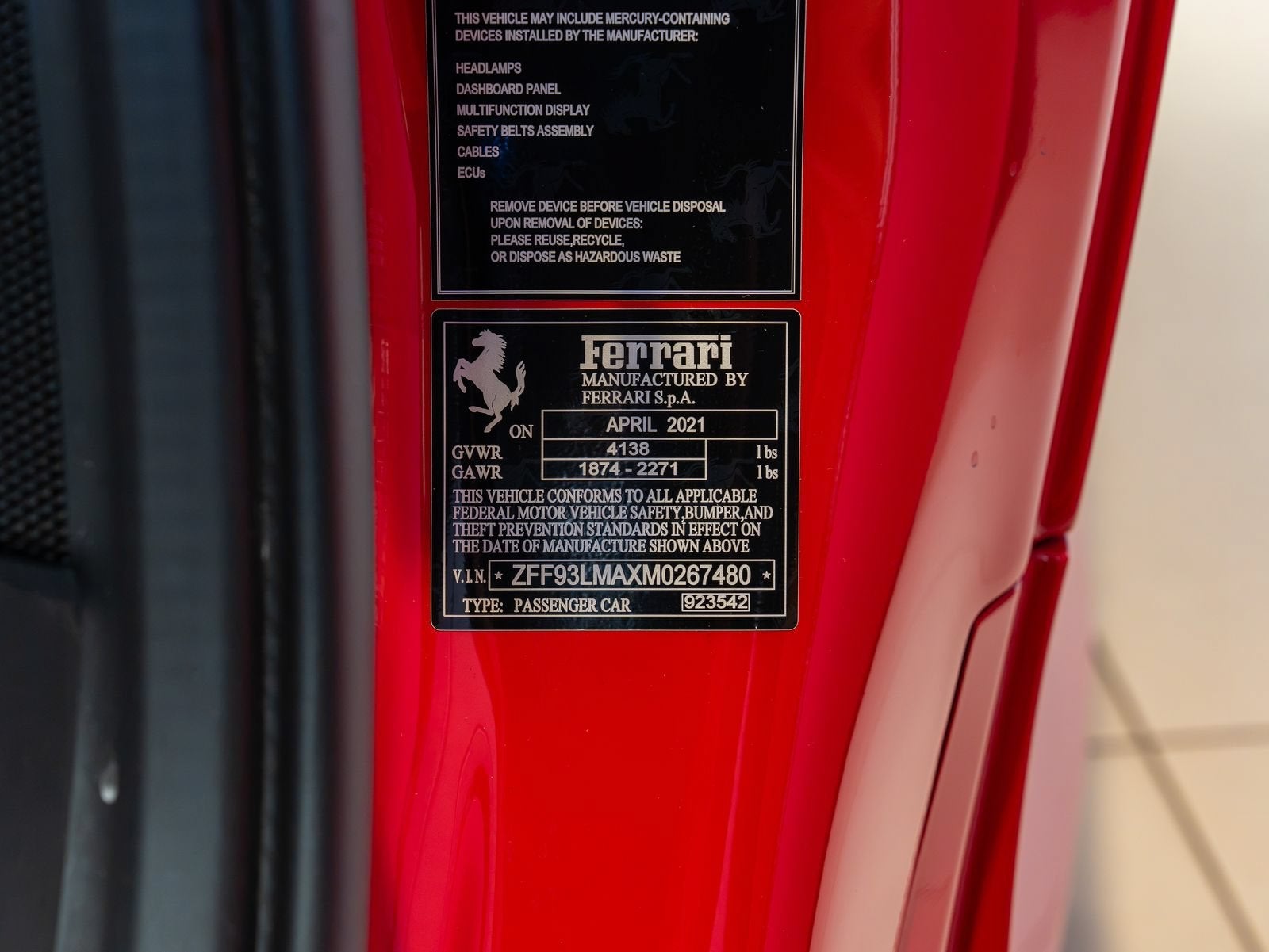 2021 Ferrari F8 Spider Base