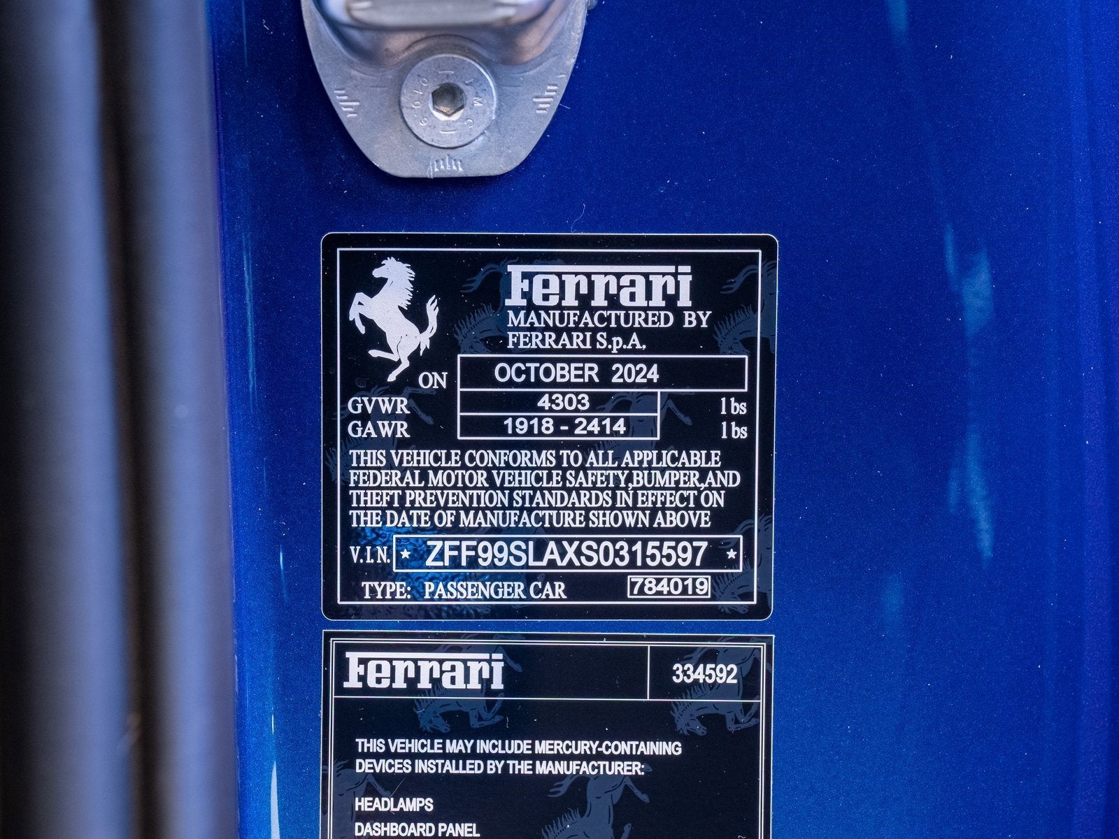 2025 Ferrari 296 GTB Base