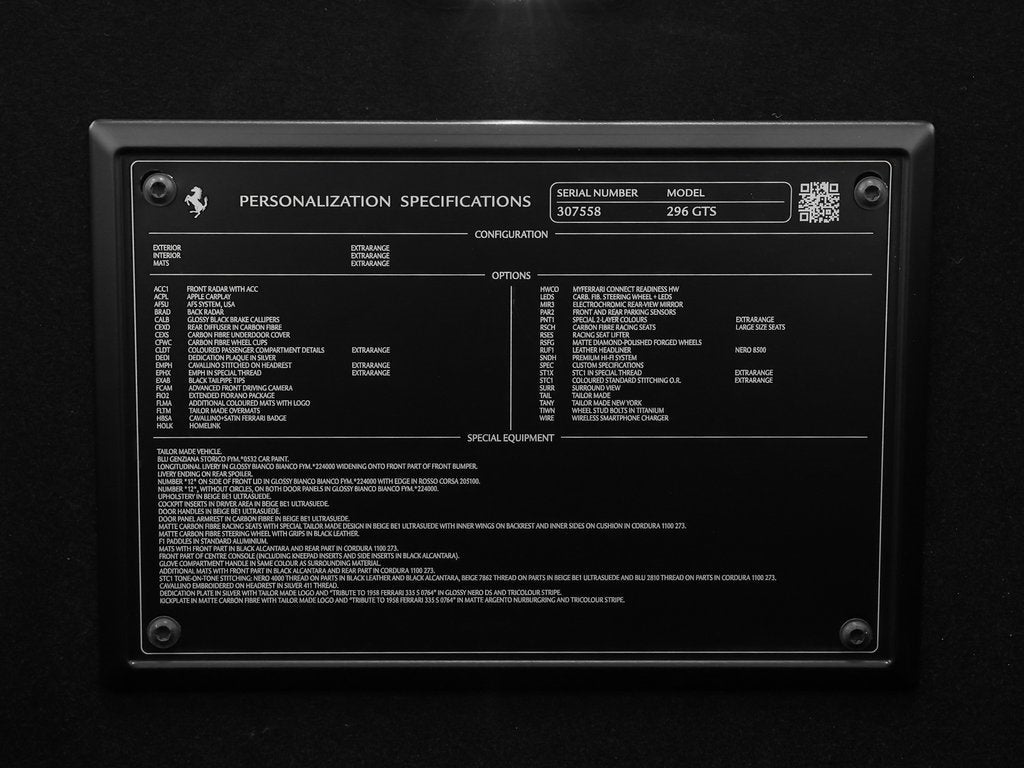 2024 Ferrari 296 GTS Tailor Made