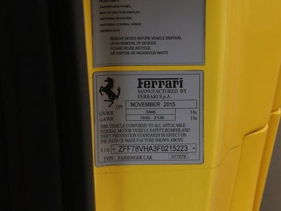 2015 Ferrari 458 Speciale Aperta Base
