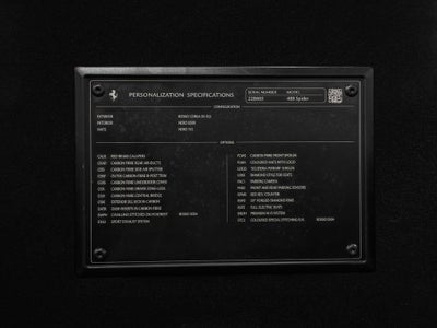 2017 Ferrari 488 Spider Base