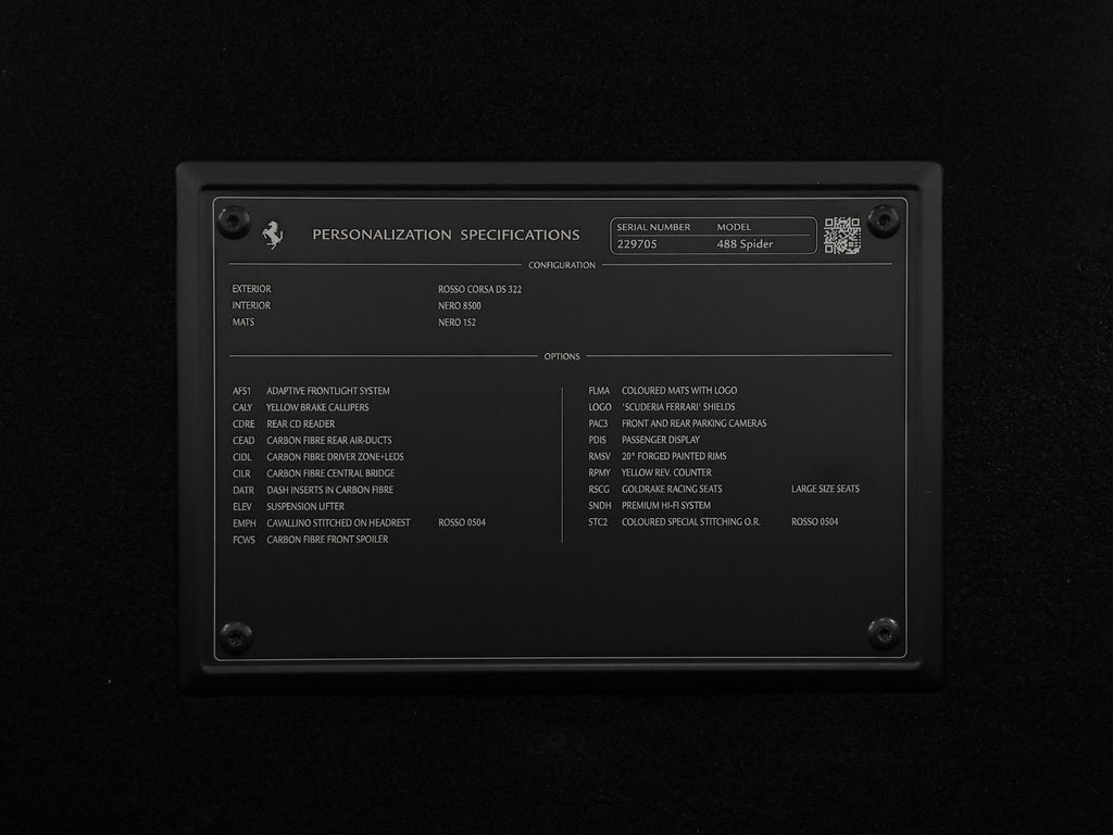 2018 Ferrari 488 Spider Base