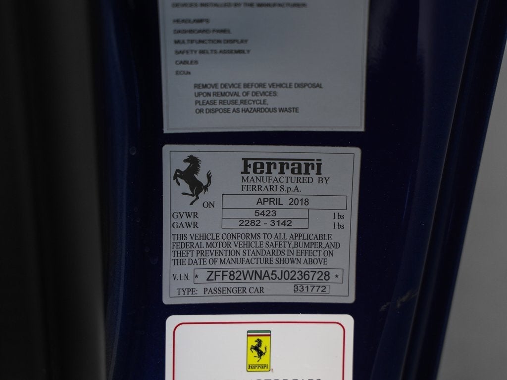 2018 Ferrari GTC4Lusso V12