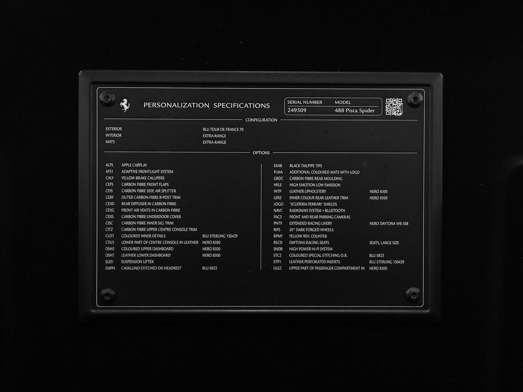 2020 Ferrari 488 Pista Spider Base