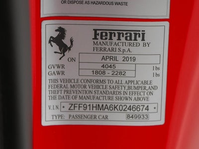 2019 Ferrari 488 Pista Spider