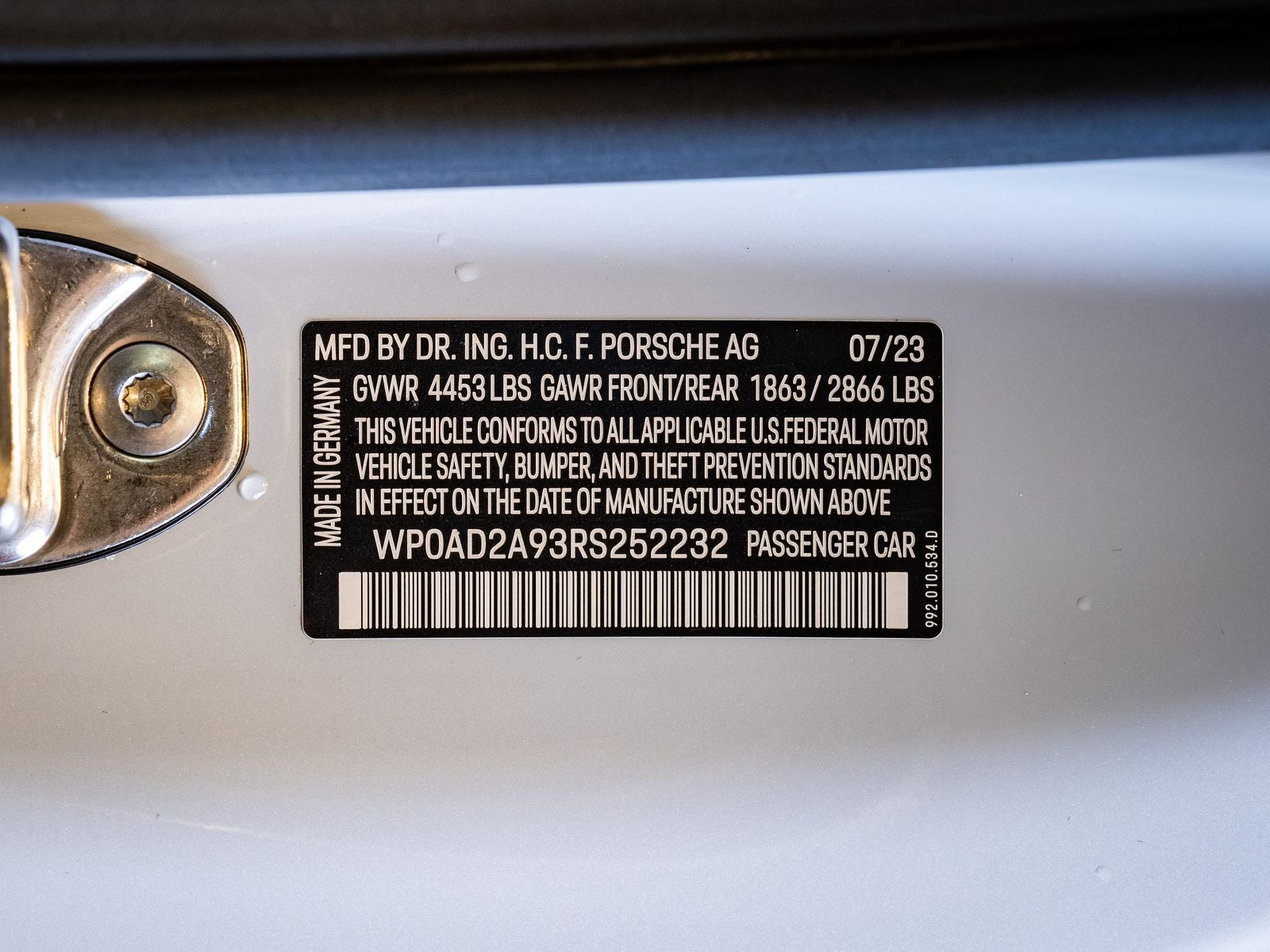 2024 Porsche 911 Turbo S