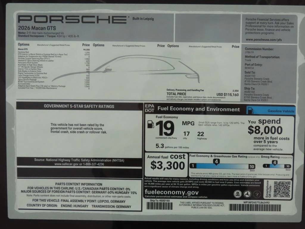 2026 Porsche Macan Macan GTS