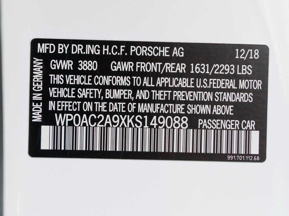 2019 Porsche 911 GT3