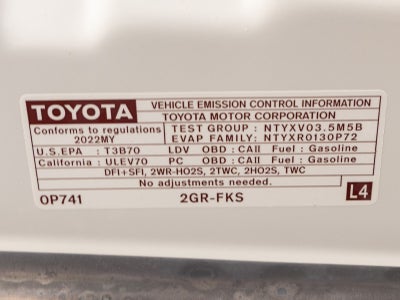 2022 Toyota Camry TRD V6