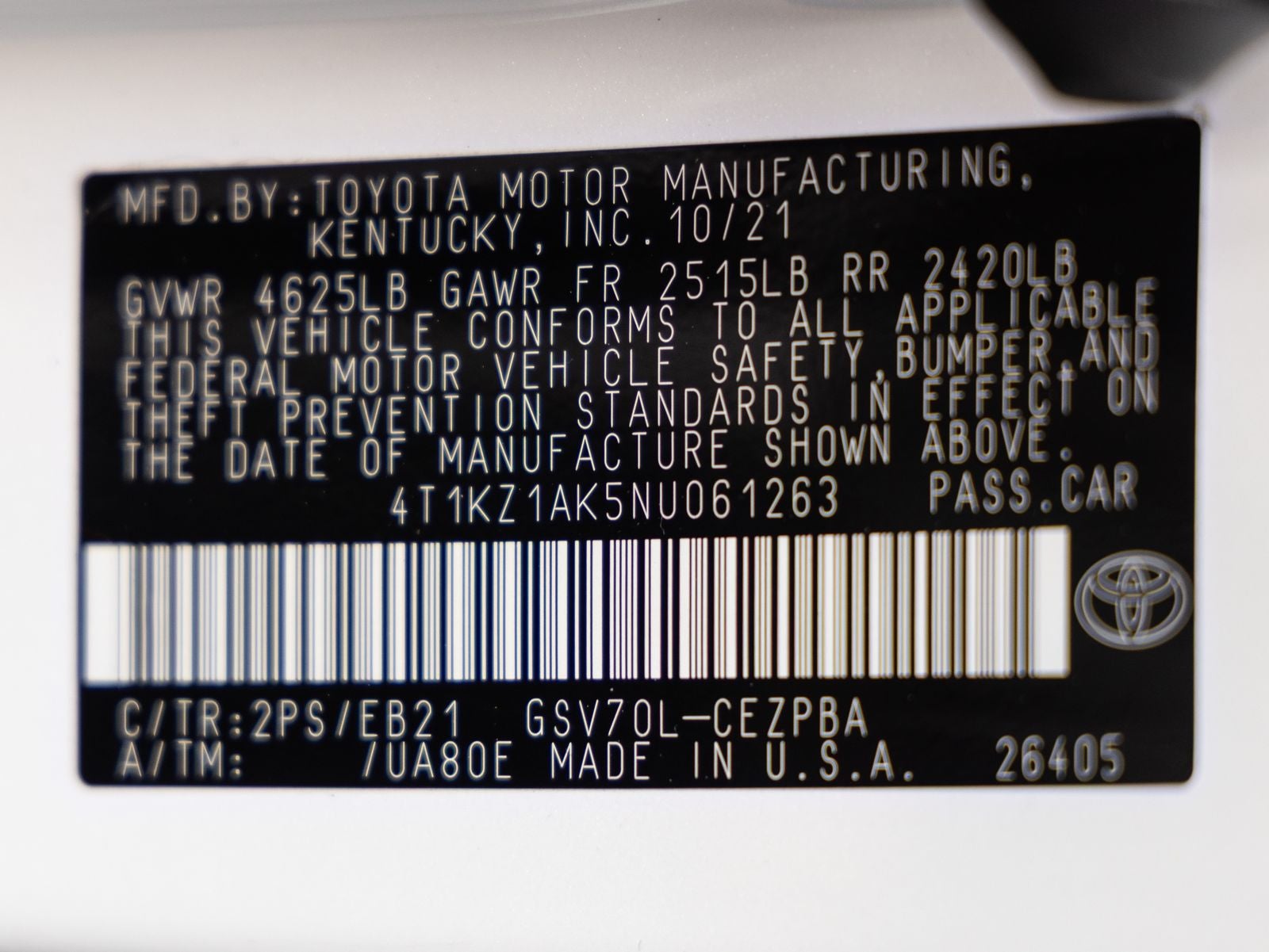 2022 Toyota Camry TRD V6