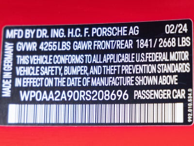 2024 Porsche 911 911 Carrera T