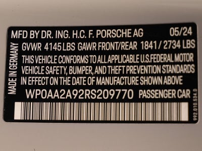 2024 Porsche 911 911 Carrera T
