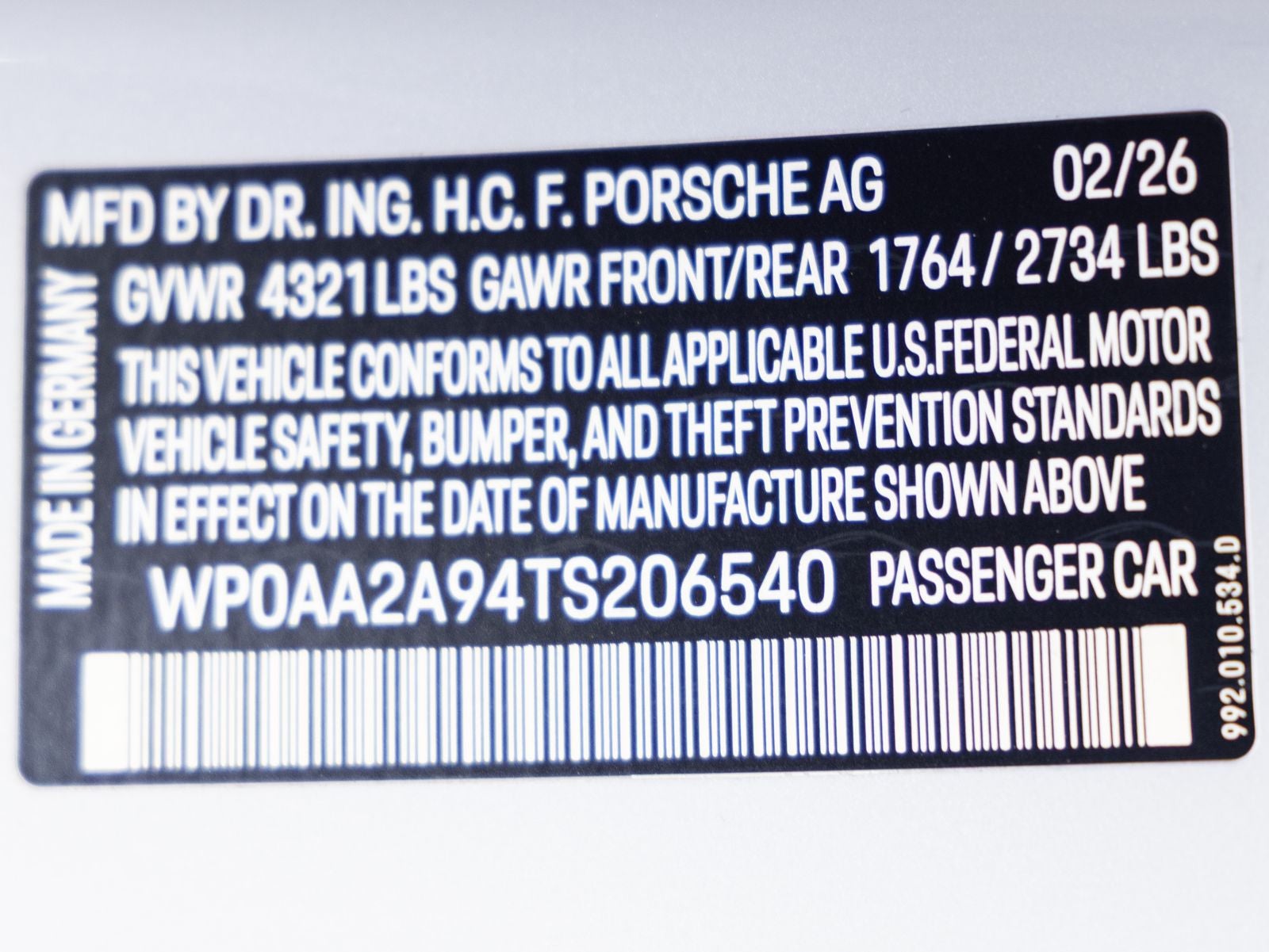 2026 Porsche 911 Carrera