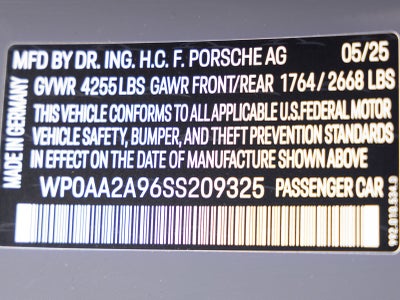 2025 Porsche 911 Carrera T