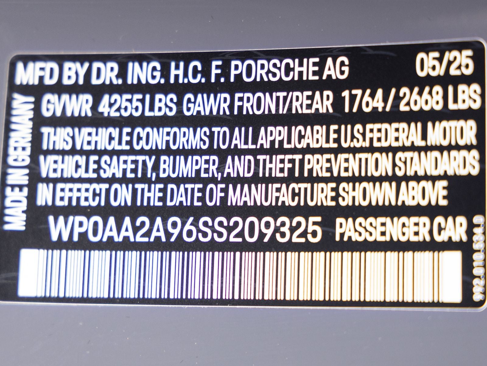 2025 Porsche 911 Carrera T