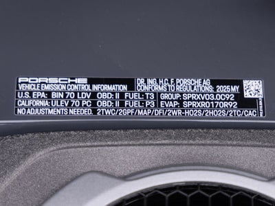 2025 Porsche 911 Carrera T