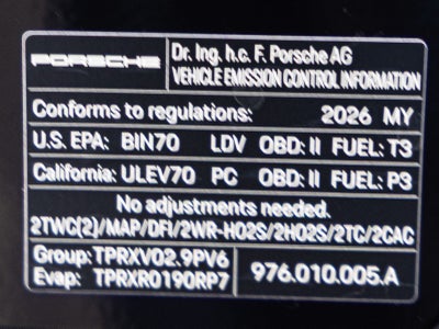 2026 Porsche Panamera RWD
