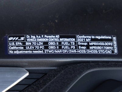 2021 Porsche 911 911 Carrera S (MY21)