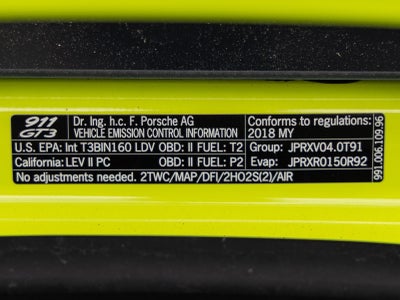 2018 Porsche 911 GT3