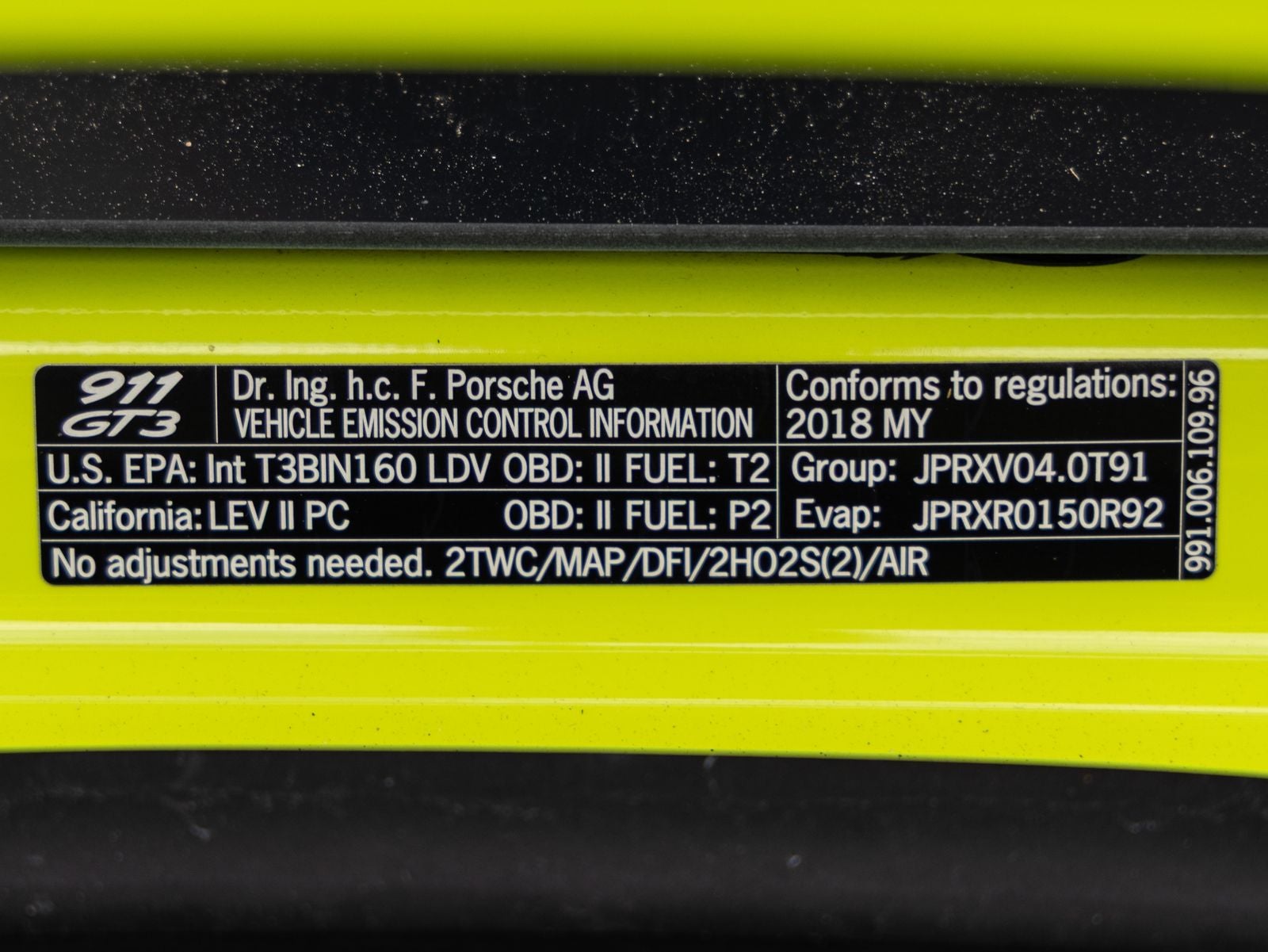 2018 Porsche 911 GT3