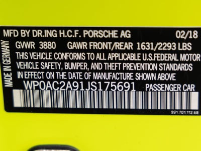 2018 Porsche 911 GT3