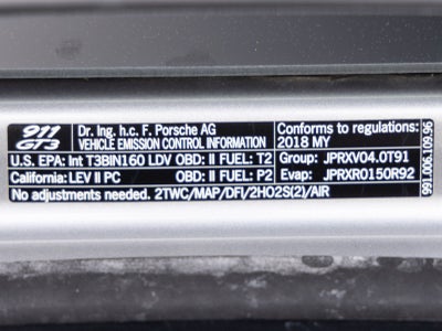 2018 Porsche 911 911 GT3