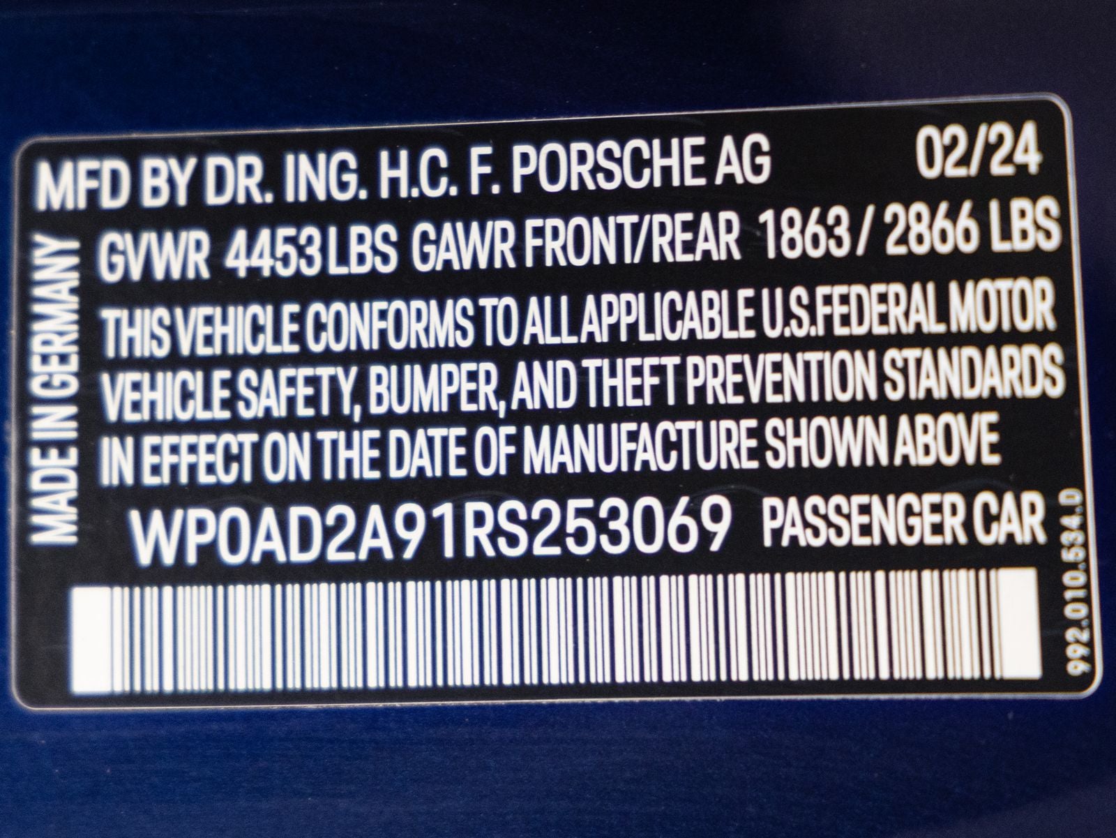 2024 Porsche 911 Turbo S