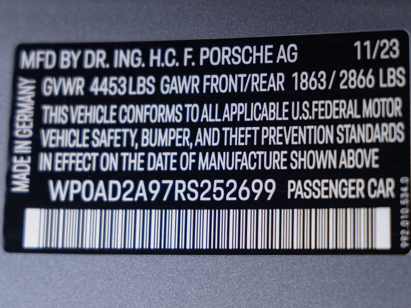2024 Porsche 911 911 Turbo S (MY24)