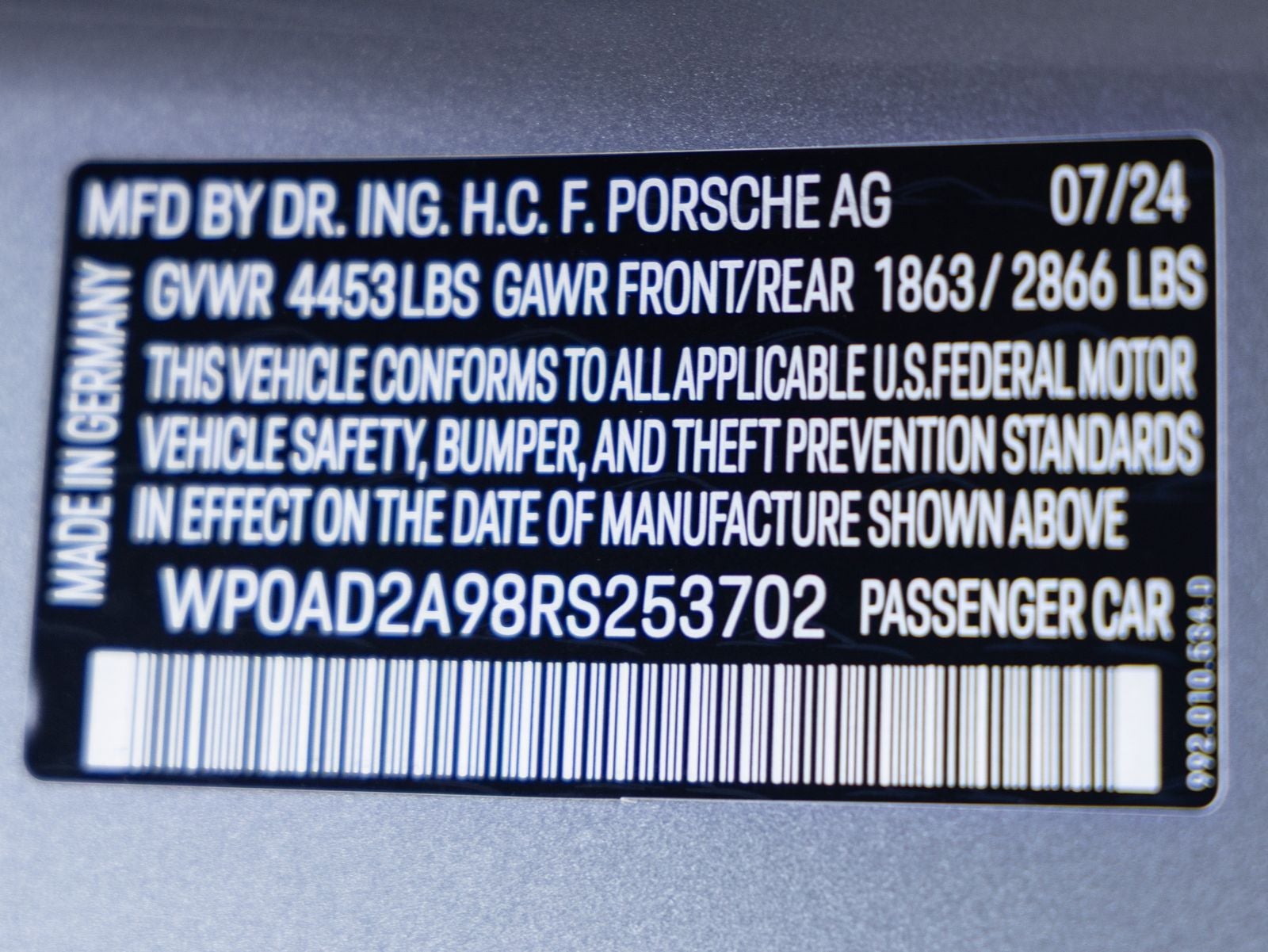 2024 Porsche 911 911 Turbo S