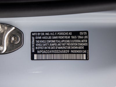 2025 Porsche 911 911 Turbo 50 Years