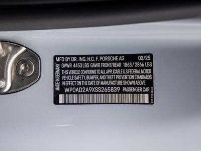 2025 Porsche 911 911 Turbo 50 Years