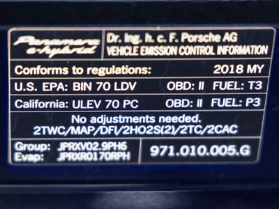 2018 Porsche Panamera Panamera 4 E-Hybrid
