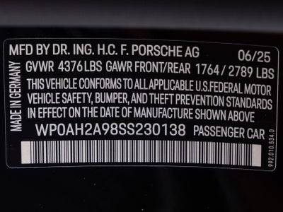 2025 Porsche 911 911 Carrera S