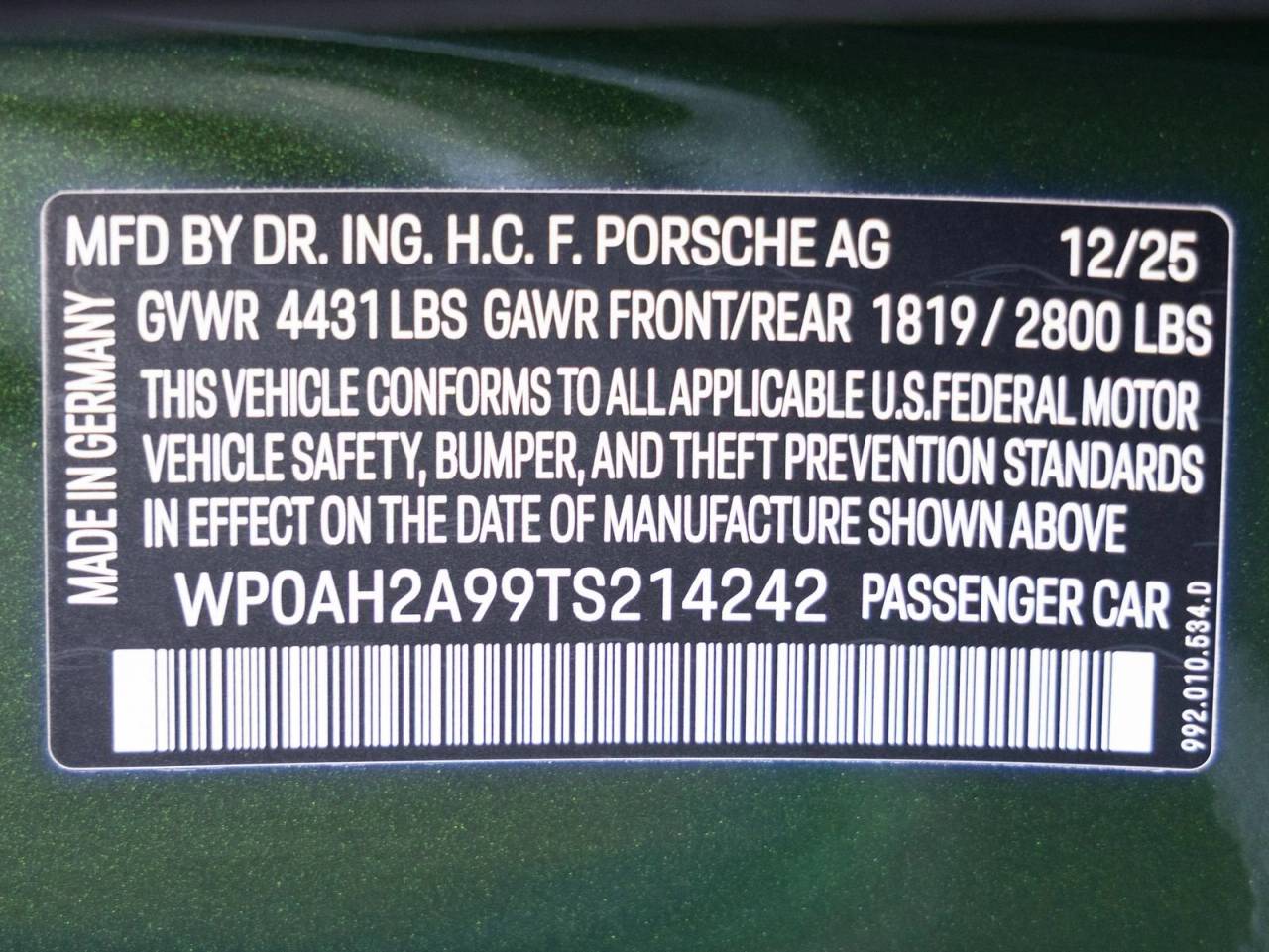 2026 Porsche 911 Carrera 4S