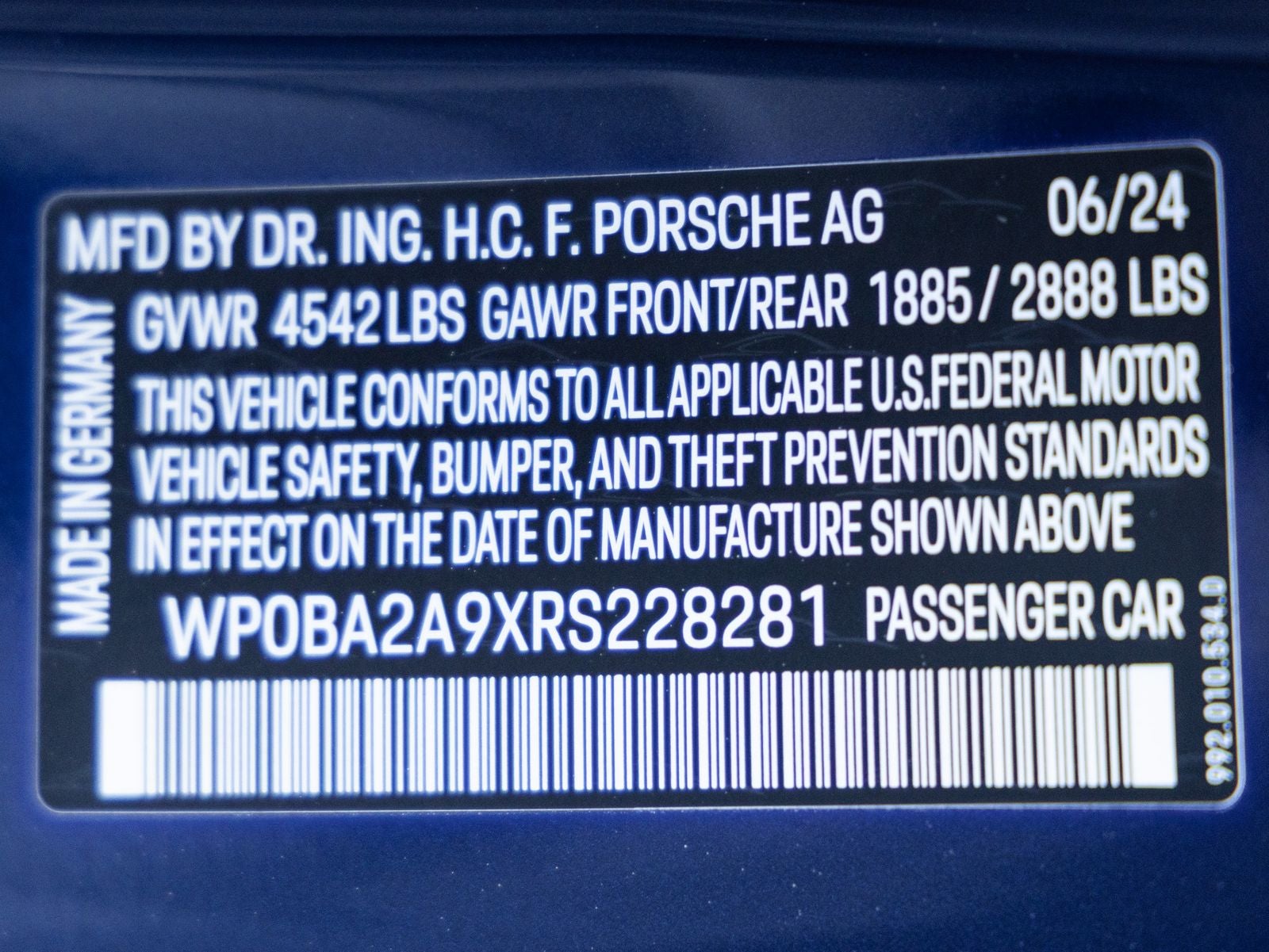 2024 Porsche 911 911 Targa 4 (MY24)