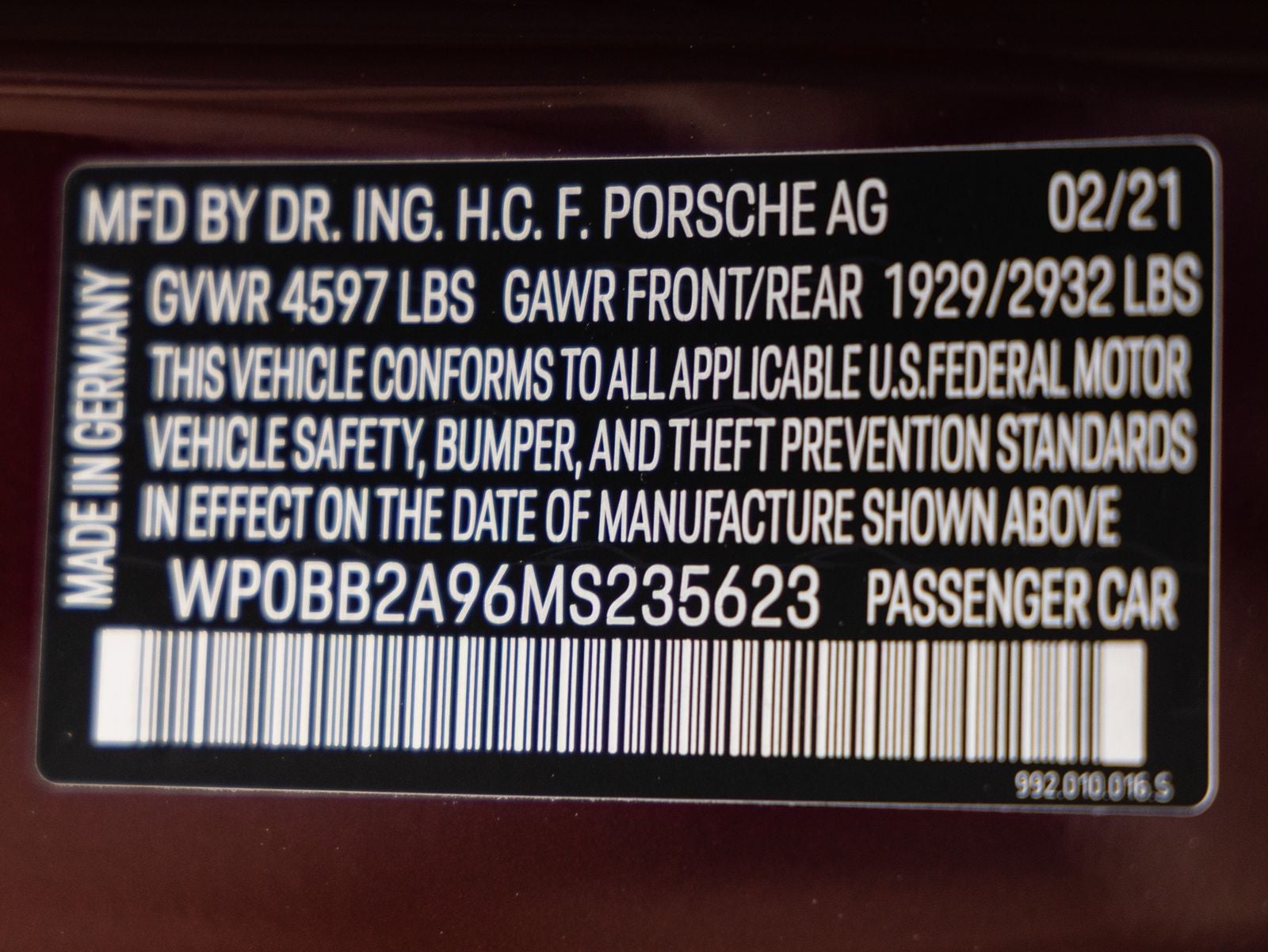 2021 Porsche 911 Targa 4S Heritage Design Edition