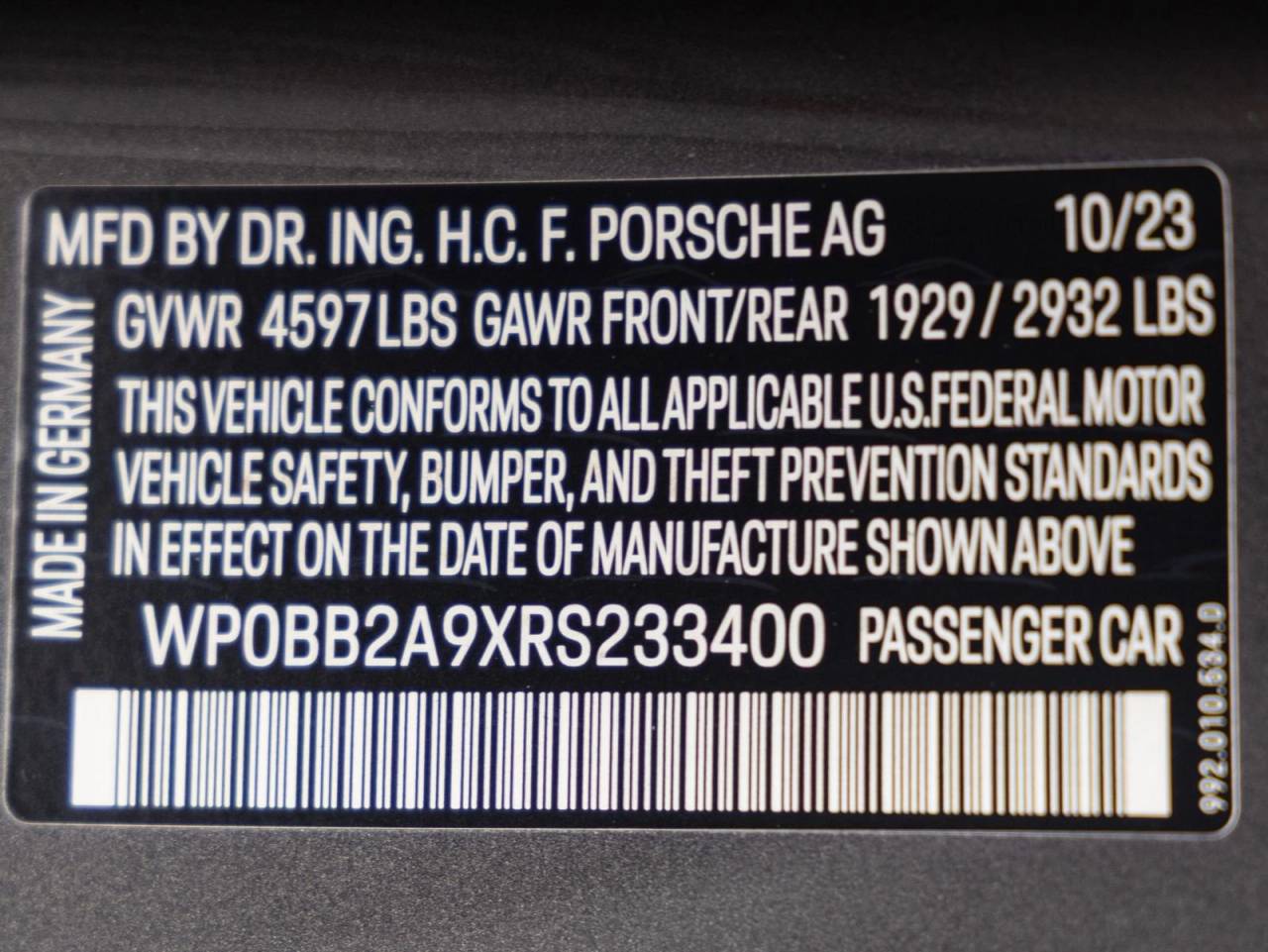 2024 Porsche 911 Targa 4S