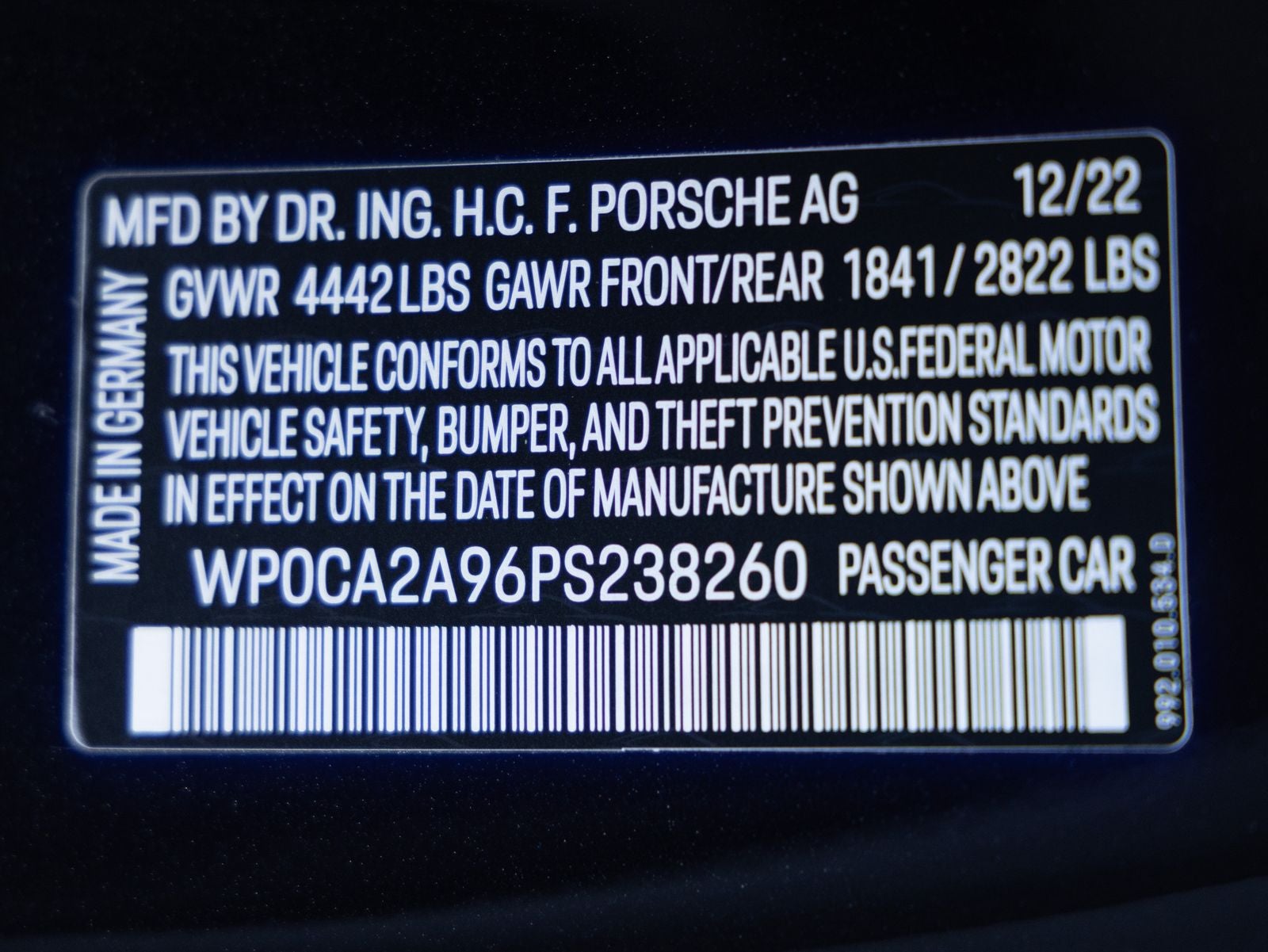 2023 Porsche 911 911 Carrera Cabriolet (MY23)