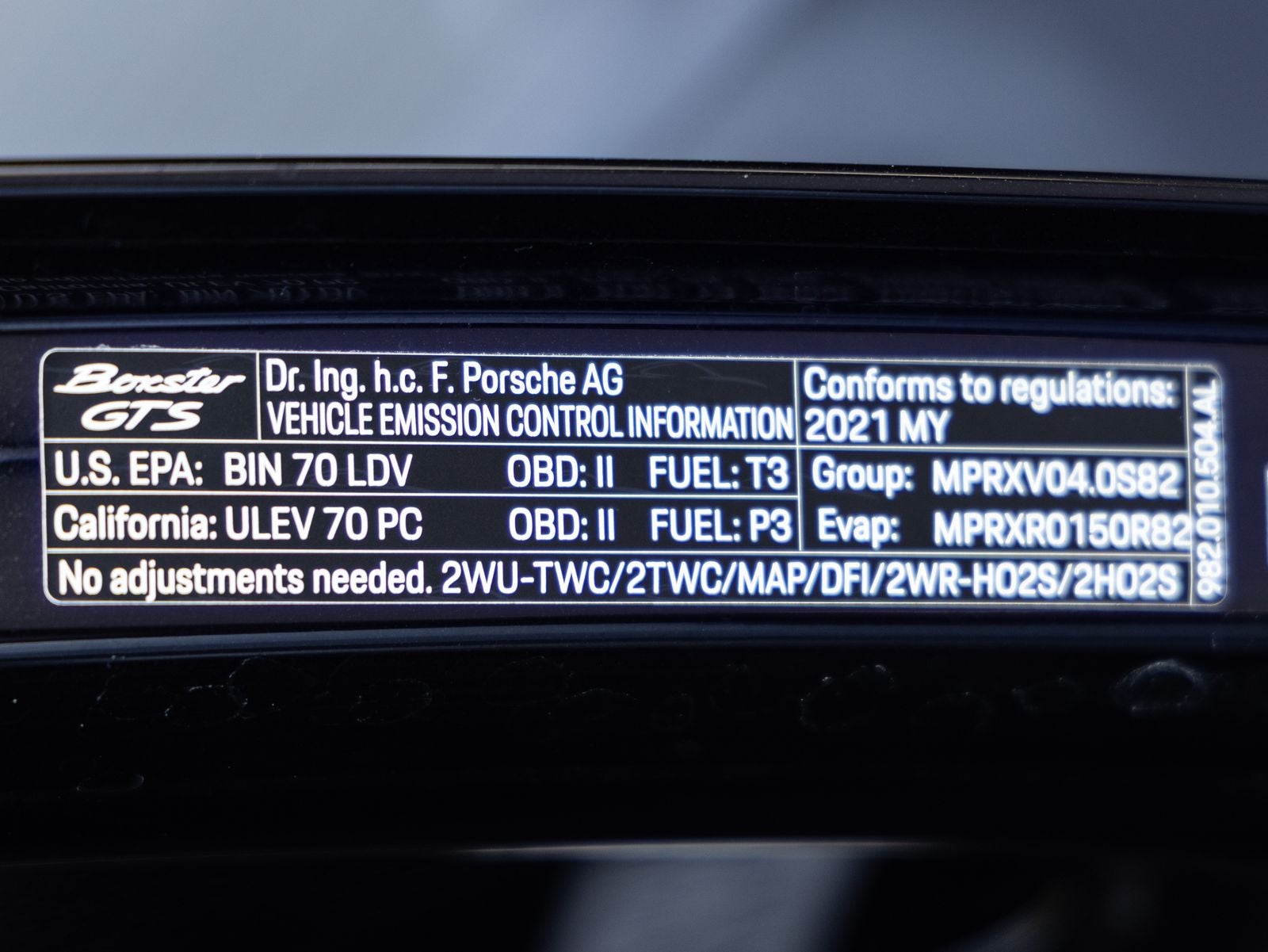 2021 Porsche 718 Boxster GTS 4.0